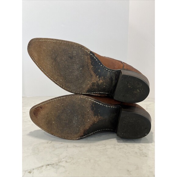 Dan Post x Marlboro Vintage Western Pointed Cowboy Boots Leather Mens 10 D Brown - Picture 11 of 16
